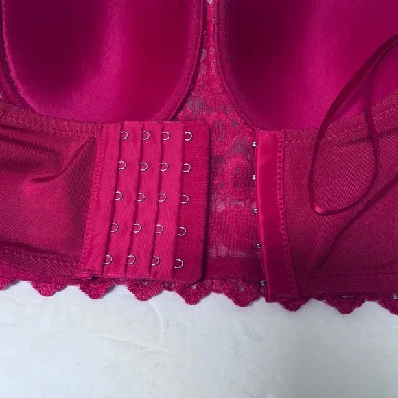 Windsor Romantic Red Lace Sequin Heavily Beaded Bustier Top Coquette Size M READ - Picture 9 of 11